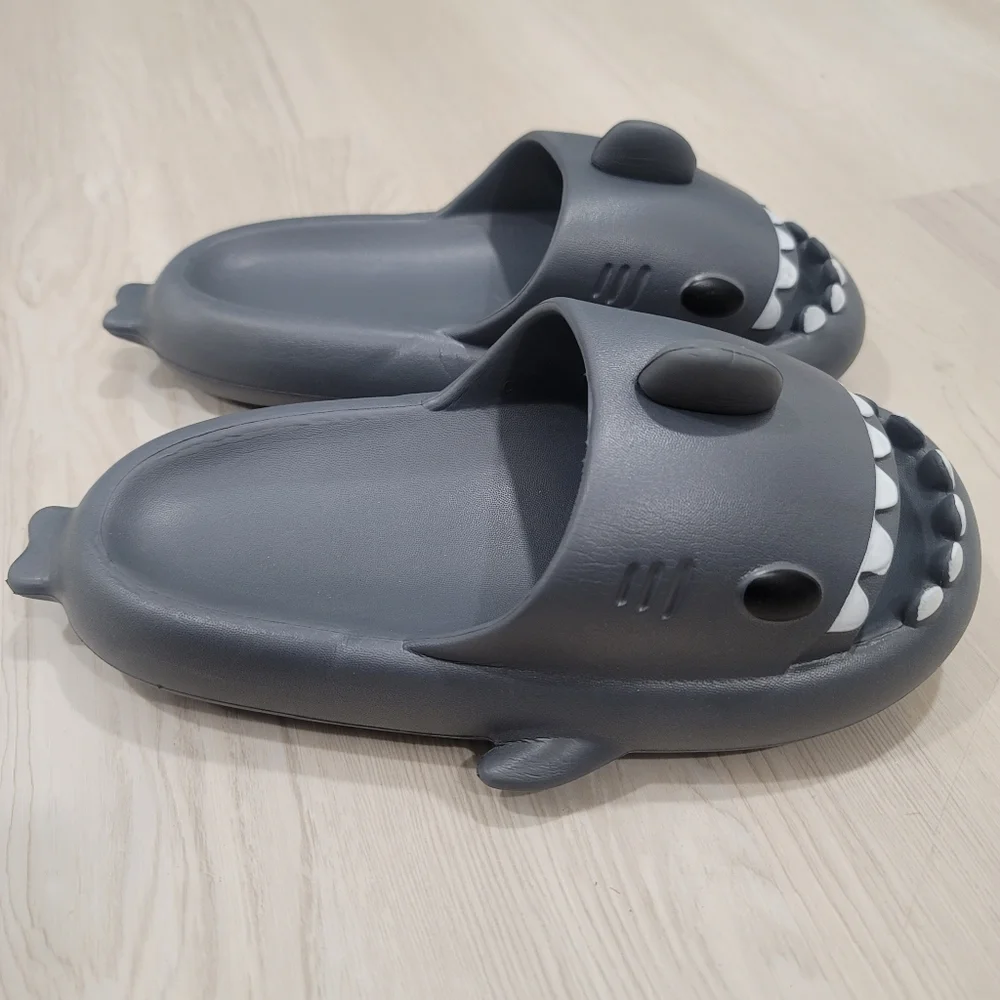 Cloud Shark Slides Sandals Dark Gray Mens ,Women's Non-slip Unisex 38-39
